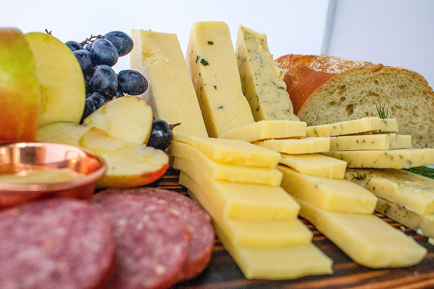 Westmeadow Farm Artisan Wine Lovers Artisan Cheddar Cheese Bundle - Medium Cheddar Cheese, Dill Flavored Cheddar Cheese, and Garlic Flavored Cheddar Cheese (48 oz)