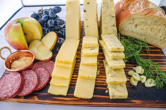 Westmeadow Farm Artisan Wine Lovers Artisan Cheddar Cheese Bundle - Medium Cheddar Cheese, Dill Flavored Cheddar Cheese, and Garlic Flavored Cheddar Cheese (48 oz)