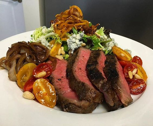 Wagyu Beef New York Strip Steak MS8 - Whole, Cut To Order - 13 lbs, 1 1/2-inch steaks