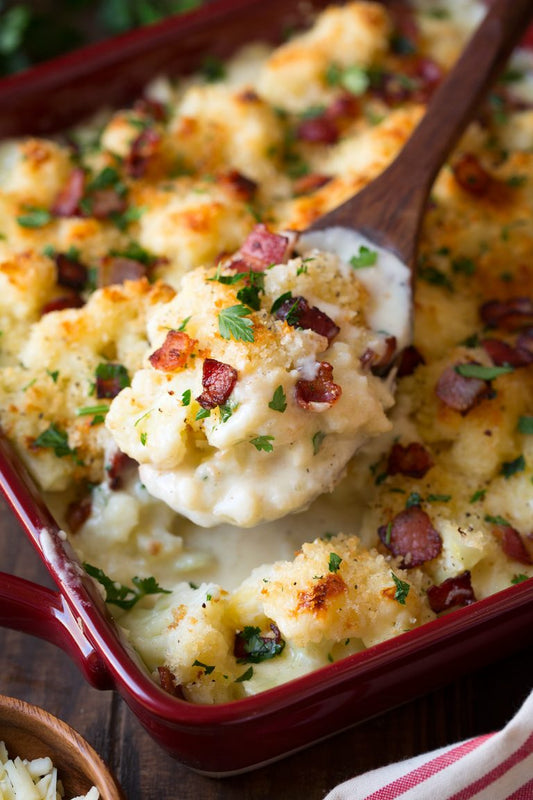 White Cheddar Cauliflower Gratin