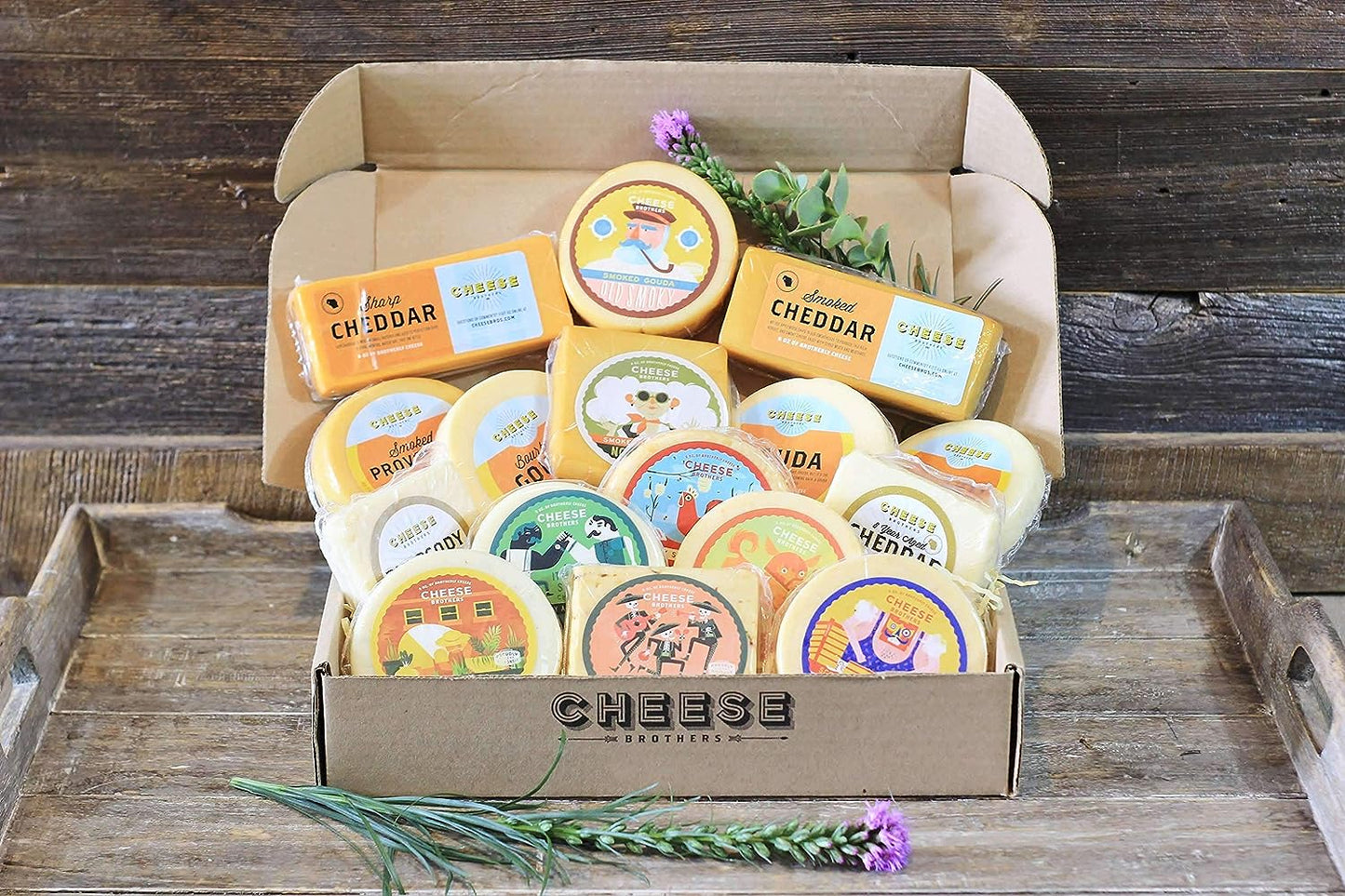 Cheese Bros. Wisconsin Ultimate Assortment Gift Box - 13 Blocks of Cheese!