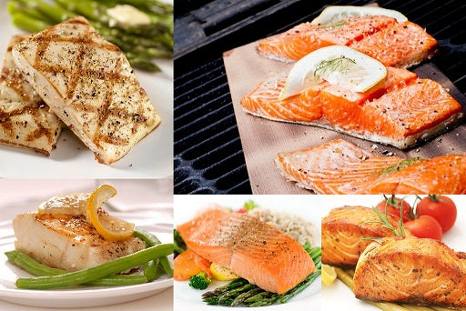 Wild Alaskan Halibut Fillets - 6 of 6 oz each - Skin OFF