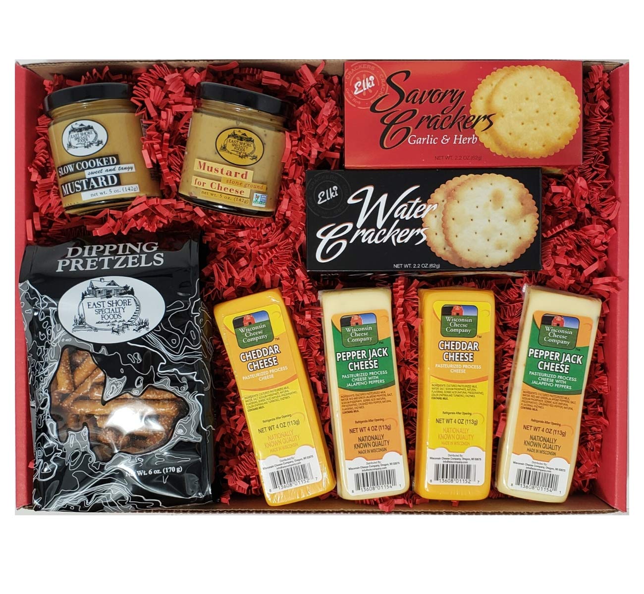 Wisconsin Cheese Company Deluxe Cheese and Crackers Gift Basket