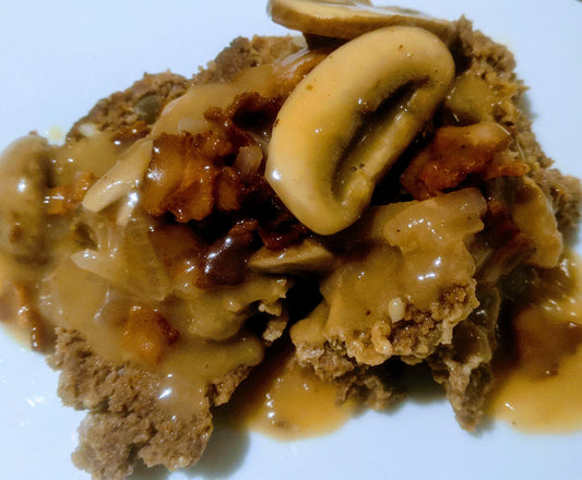Meatloaf with Portobello Mushroom Gravy - Keto, Low Carb
